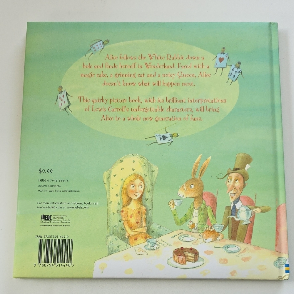 Alice in Wonderland Hardcover Book Illustrated By Mauro Evangelista - Picture 7 of 7